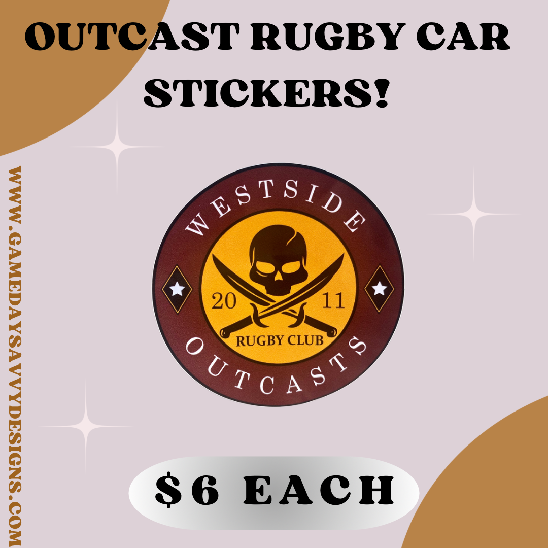 Outcast Rugby Car Stickers