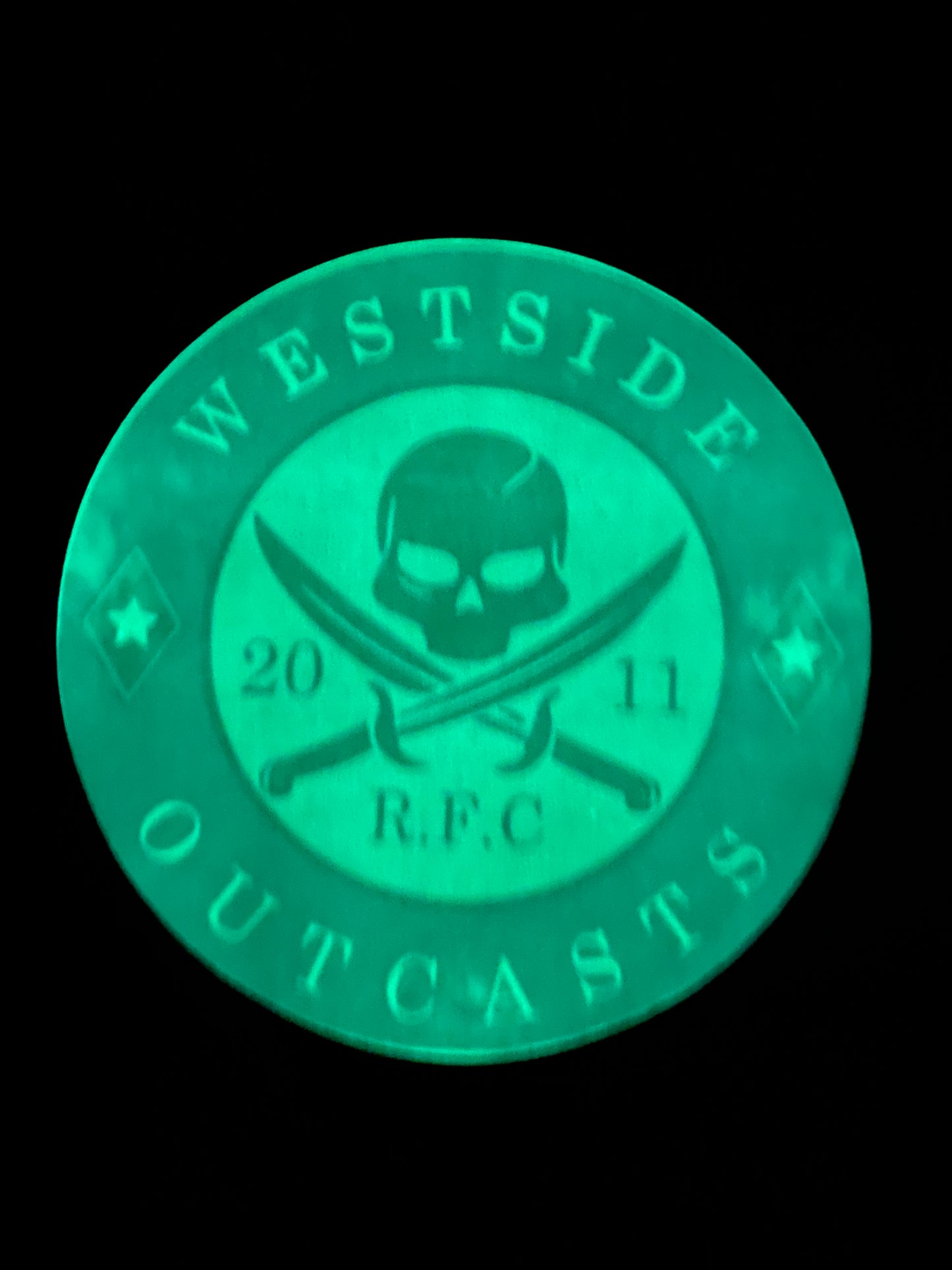 Glow in the Dark, Drawstring Bag with Outcasts Logo