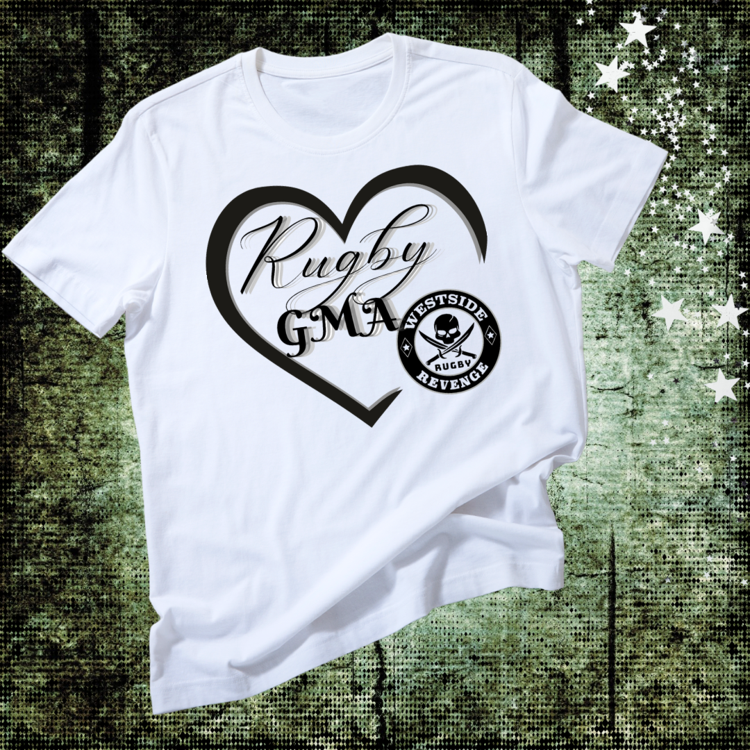 Westside Revenge Rugby Grandma Heart T-Shirt