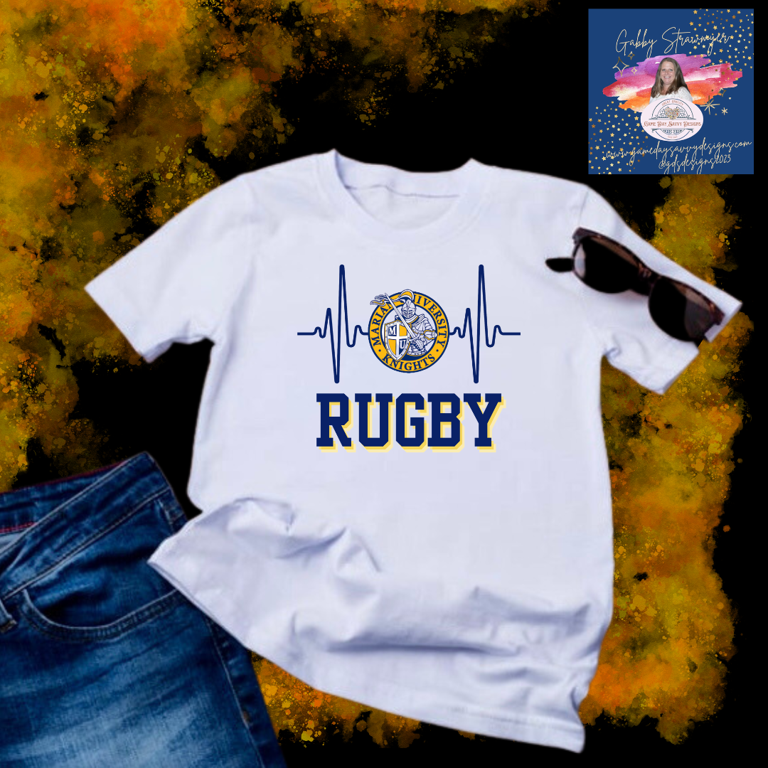 Marian University Heartbeat Rugby T-Shirt